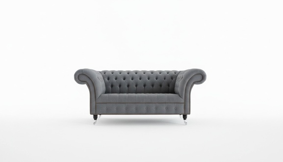 Graue Designer Sofa Couch Polster XXL 2 Sitzer Big Sofas Couchen Textil