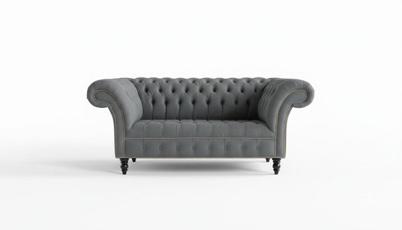 Graue Designer Sofa Couch Polster XXL 2 Sitzer Big Sofas Couchen Textil