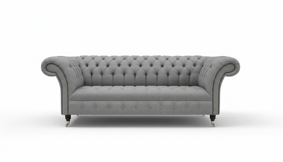 Graue Designer Sofa Couch Polster XXL 3 Sitzer Big Sofas Couchen Textil
