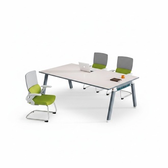 Grauer Besprechungstisch Designer Bürotisch Arbeitszimmer Luxus Möbel