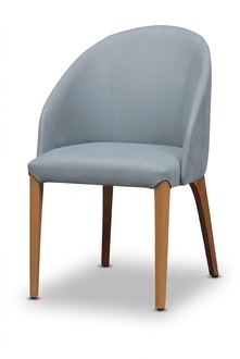 Grauer Holzstuhl im modernen Design, eleganter und langlebiger