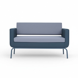 Graues Polster Sofa Designer 3-Sitzer Kunstleder 3-er Couch Modern Neu