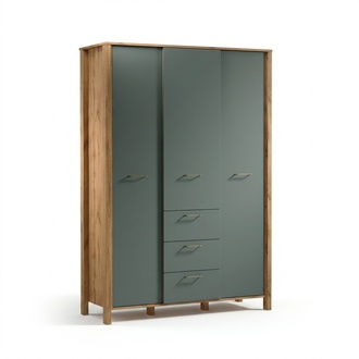 Großer Garderobenschrank Standkleiderschrank Kleiderstangen Schubladen