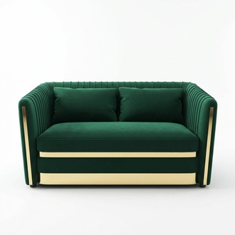 Grün Designer Sofa Couch Polster xxl 2 Sitzer Big Sofas Couchen Textil Leder Neu !