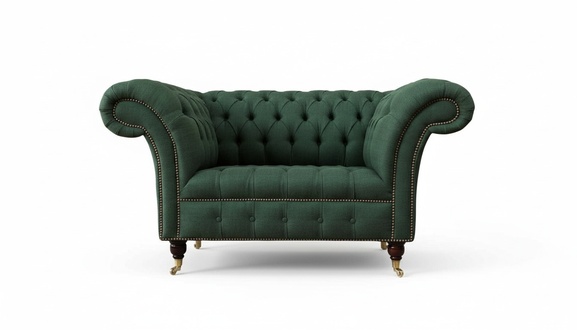 Grüner Sessel Sofa Couch Polster Luxus Klassische Textil Couchen Neu
