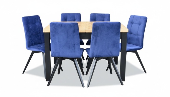 Gruppe Esszimmer Polster Stuhl Möbel Garnitur Design 7tlg. Set Tisch + 6 Stühle