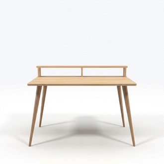 Hellbrauner Arbeitstisch Designer Computertisch Luxuriöse Holz Möbel