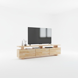 Hellbrauner TV-Ständer Designer Wohnzimmer Sideboard Luxus Lowboard