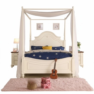 Luxus Himmelbett Echtes Holz Bett Design Betten Klassische Schlfzimmer Möbel Neu