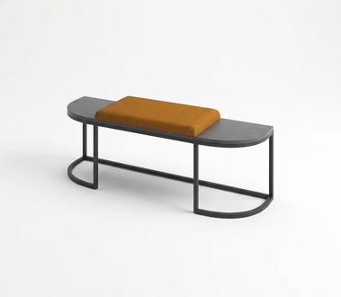 Hocker Grau Elegantes Schlafzimmer Holz Möbel Modern Design Schön