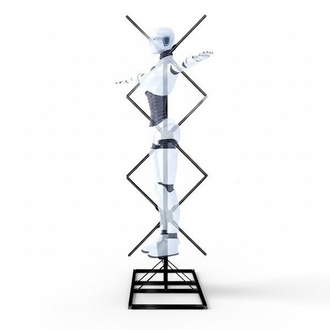 Hologramm Werbeständer 3D-Werbung Werbefigur Moderator Host Holographic