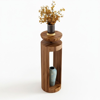 Holz Blumenständer Design Ständer Blumen Topf für Blumen Töpfe Vasen 35x100cm