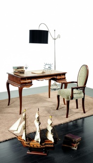 Holz Möbel Luxus Italienische Klassisches Schreibtisch Büromöbel Stil Barock Neu