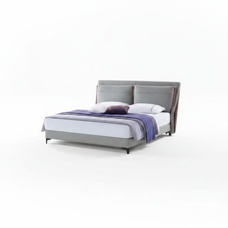 Holzbett Bett Doppelbett Luxus Möbel Schlafzimmer Hotel 180x200cm Betten Leder