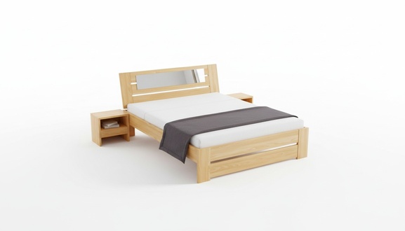 Holzbett Echtes Holz Bett Betten Schlafzimmer Hotel 180x200 Stil Massive Möbel