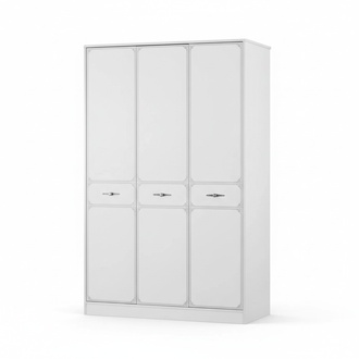 Holzschrank Luxus Kleiderschrank Schrank Möbel Holz Weiß 3 Tür