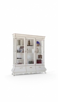 Holzvitrine Luxus Schränke Klassisches Sideboard Möbel Italienisch 185x50cm