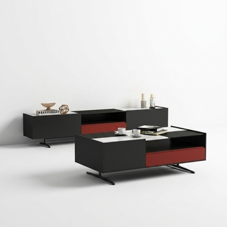 Italienische Designer Möbel 3tlg. Set Kommode + Couchtisch + RTV Sideboard Neu