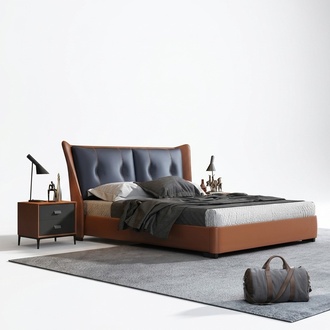 Italienische Designer Möbel Bett Doppel Schlazimmer 180x200cm Neu Betten Leder