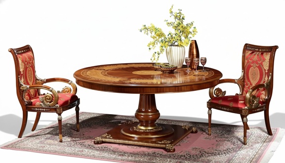 Italienische Designer Möbel Tisch Ess Zimmer Esstische Rund Braun Tische Neu