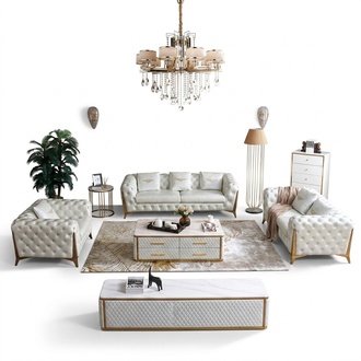 Italienische Luxus Möbel Wohnzimmer Sitz 3+2+1 Sofagarnitur Möbel Couch Sofa Neu