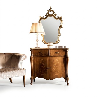 Luxus Italienische Möbel Design Kommode Schrank Braun Holz Möbel Stil Barock Neu