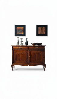 Italienische Möbel Design Kommode Schrank Braun Luxus Holz Stil Barock Anrichte Neu