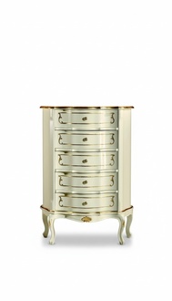 Italienische Möbel Luxus Stil Barock Weiß Schrank Kommode Designer Möbel Holz Neu