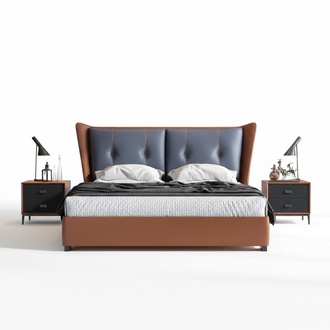 Italienische Schlafzimmer Betten Stil Möbel designer Bett + 2 Nachttische 3tlg.