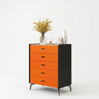 Italienische Stil Möbel Hoch Kommode Schrank Designer Schränke Orange Sideboard