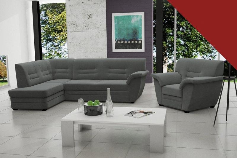 Sofa Schlafsofa Designer Sofa mit Bettfunktion + Bettkasten Ecksofa Couch NEU JORDANIA