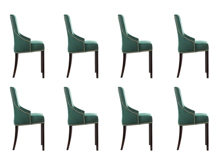 8x Design Polster Sitz Stühle Stuhl Seht Garnitur Sessel Lounge Club Set !