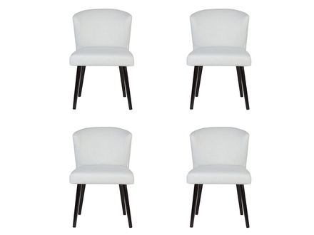 4x Leder Polster Sitz Stühle Lehn Stuhl Design Lounge Club Sessel Garnitur Neu