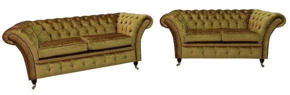 Chesterfield Couch Polster Sofa Couch Sofagarnitur Polster Neu 3 +2 Sitzer
