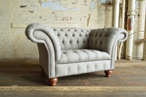 Chesterfield Sessel Fernseh Design Polster Sofa Couch Chesterfield Textil 378
