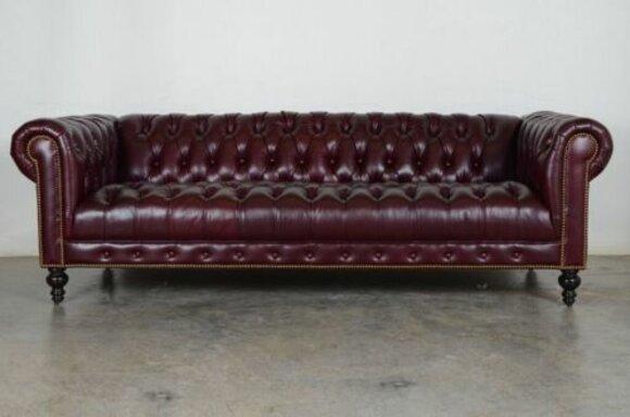 XXL Big Sofa Couch Chesterfield 240cm Polster Sofas 4 Sitzer 100% Leder Sofort