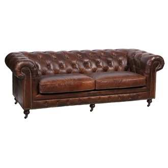 Chesterfield Design Luxus Polster Sofa Couch Sitz Garnitur Leder Textil Neu #Z3