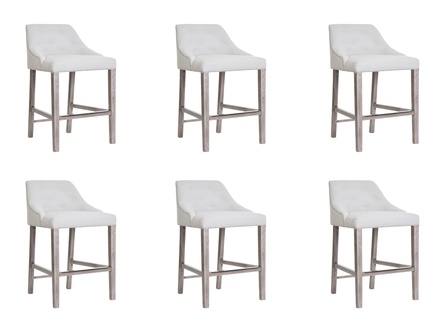 6x Bar Hocker Barhocker Tresen Stuhl Set Stühle Polste Chesterfield Design Stil