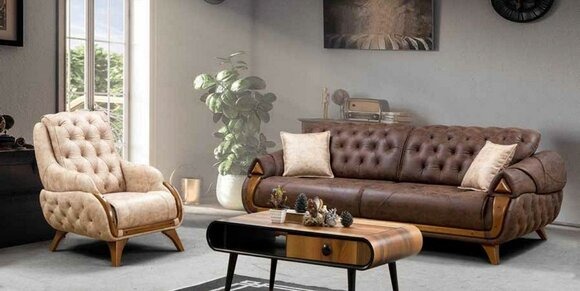 Sofa Klassische Couchen Luxus Möbel Sofas Couch Dreisitzer 3 Sitzer Neu Sessel
