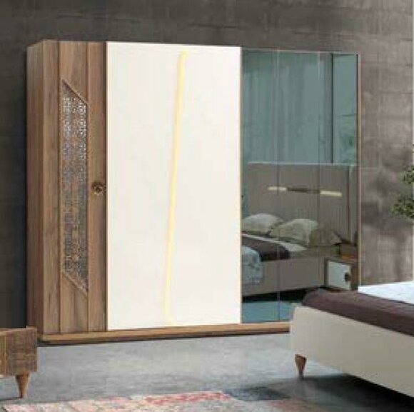 Kleiderschrank Braun Luxus Möbel Italienische Einrichtung Schlafzimmer