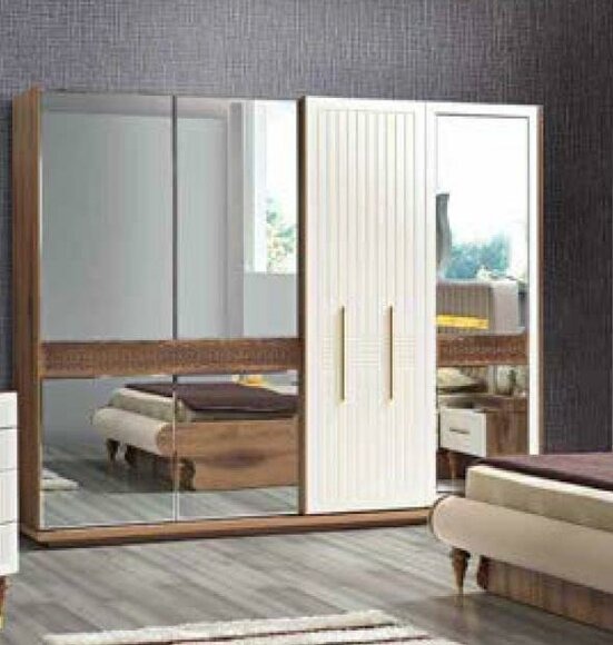 Kleiderschrank Schrank Luxus Holz Schränke Möbel Design Schlafzimmer