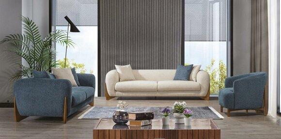 Italienische Stil Einrichtung Sofagarnitur Sofa Möbel 3+3+1 Sitzer