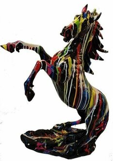 Abstrakte Pferd Figur Statue Skulptur 92cm Statue Skulpturen Bunte Skulptur