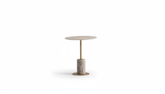 Kaffeetisch Beistelltisch Couchtisch Holz Sofatisch Rund Tisch Grau