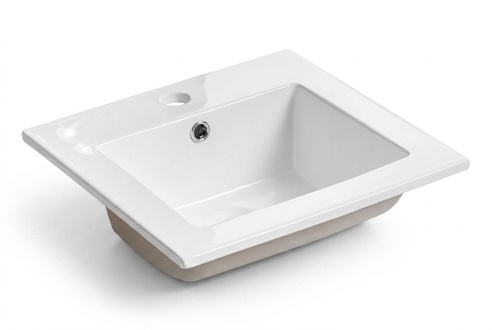 Keramik Waschtisch Waschbecken Aufsatzwaschtisch Weiß Einbau Becken Badezimmer
