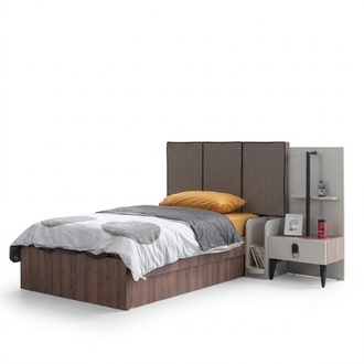 Kindermöbel Kinderbett Nachttisch Luxuriöser Holz Top-Qualität Möbel Braun