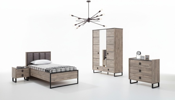 Kinderzimmer Set Kinderbett Nachttisch Kleiderschrank Kommode Schlafzimmer
