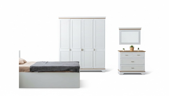 Kinderzimmer Set Kommode Spiegel Design Möbel Modern Schlafzimmer 2tlg.
