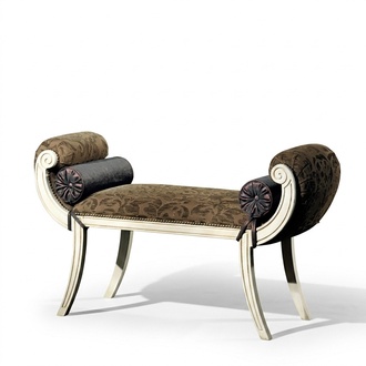 Klassische Bank Designer Luxus Sitzbank Polster Textil Stoff Neu Möbel