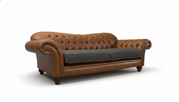Klassische Chesterfield Leder Sofa 3 Sitzer Sitz Couchen Sofas Polster